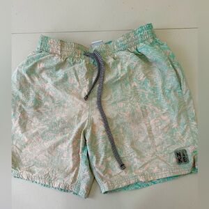 Nike Men’s Shark Lap 7” Volley Swim Trunks Tropical Twist‎ Green Pink Shorts M